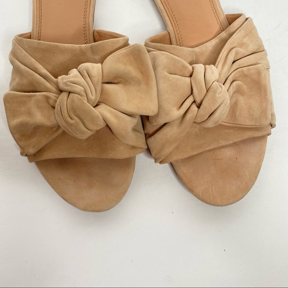 Tory Burch Beige Knot Bow Slide Sandals - Picture 3 of 8